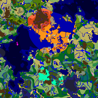 Predicted biome map of Java 26.3 seed -1983773290193043416 around estimated spawn