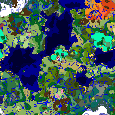 Predicted biome map of Java 26.3 seed -6149304512248083561 around estimated spawn