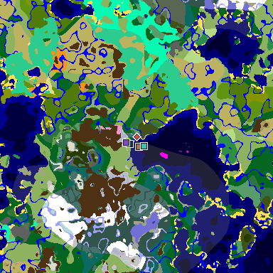 Map of Minecraft seed -6914478129458495689 around spawn