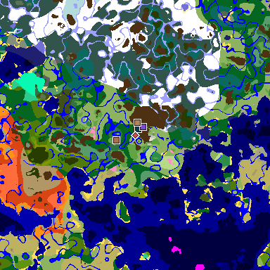 Map of Minecraft seed 482483921256712026 around spawn