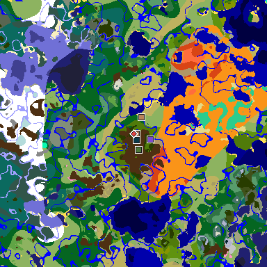 Map of Minecraft seed -6450948820410331241 around spawn