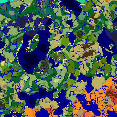 Predicted biome map of Java 26.3 seed -1662272548949513026 around estimated spawn