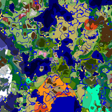 Predicted biome map of Java 26.3 seed 3510662722913042961 around estimated spawn