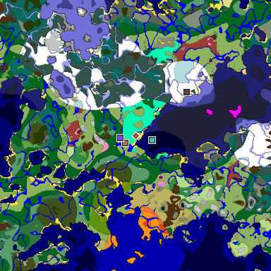 Predicted biome map of Java 26.3 seed 779434887975127522 around estimated spawn