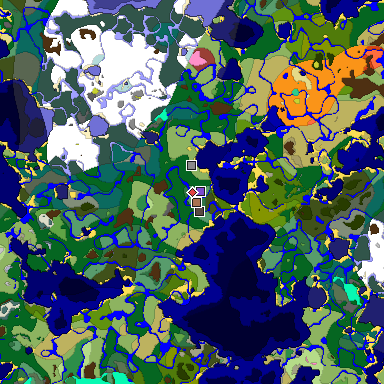 Predicted biome map of Java 26.3 seed 4038479688459006782 around estimated spawn