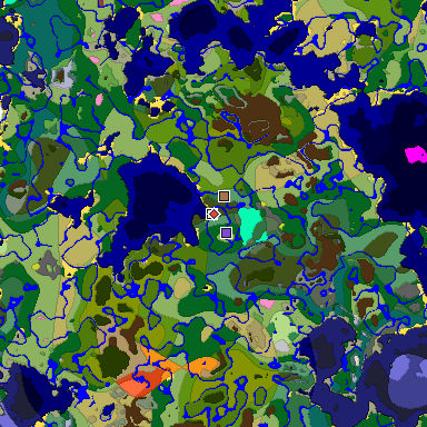 Predicted biome map of Java 26.3 seed 4258015966564002811 around estimated spawn