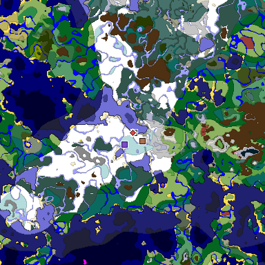 Predicted biome map of Java 26.3 seed -6170837544351194212 around estimated spawn