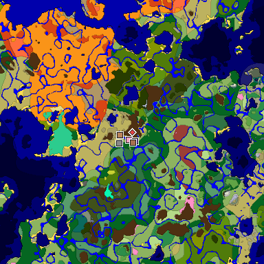 Predicted biome map of Java 26.3 seed -7366750140064815848 around estimated spawn