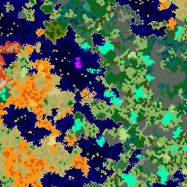 Map of Bedrock seed -1049009199 around the world origin