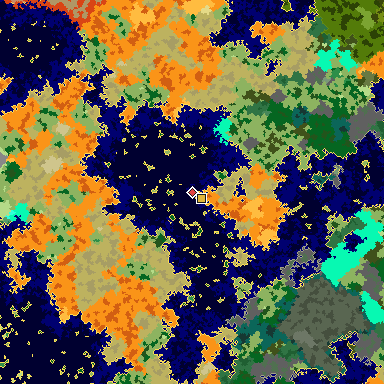 Map of Bedrock seed 842785272 around the world origin
