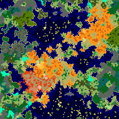 Map of Bedrock seed 474373730 around the world origin