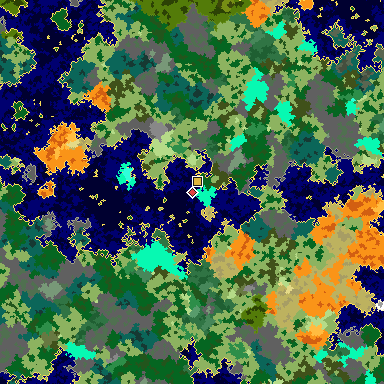 Map of Bedrock seed -664908778 around the world origin