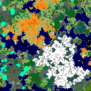 Map of Bedrock seed 898319973 around the world origin
