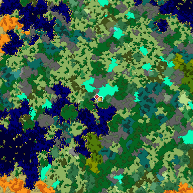 Map of Bedrock seed 1022211903 around the world origin