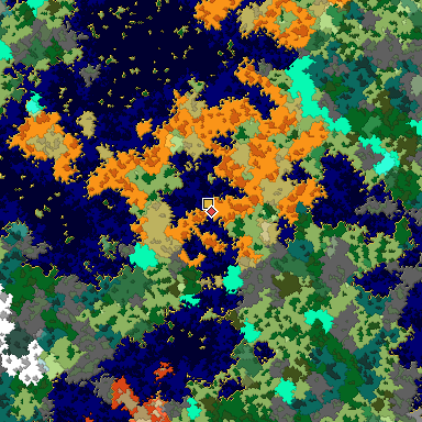 Map of Bedrock seed -716501088 around the world origin