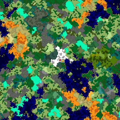Map of Bedrock seed 644383027 around the world origin