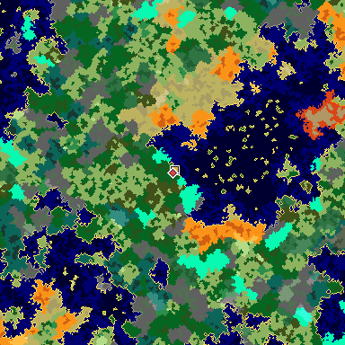 Map of Bedrock seed -1669498294 around the world origin