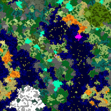Map of Bedrock seed -524942330 around the world origin