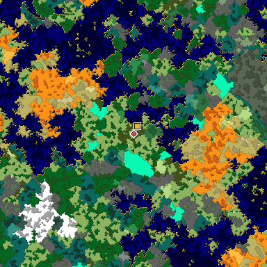 Map of Bedrock seed -2002723770 around the world origin