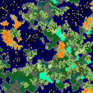 Map of Bedrock seed 1971059590 around the world origin