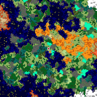 Map of Bedrock seed 1475814579 around the world origin