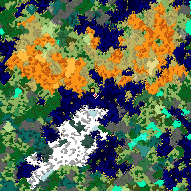 Map of Bedrock seed -719763104 around the world origin