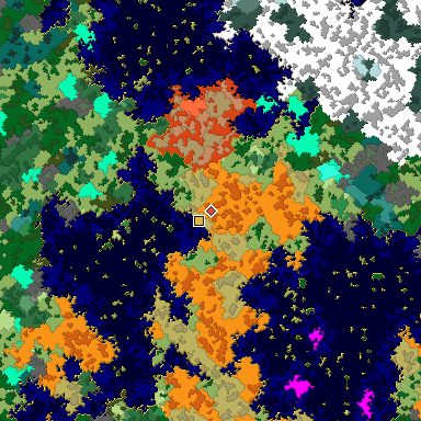 Map of Bedrock seed 1793250546 around the world origin