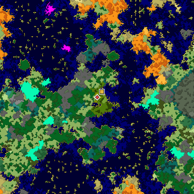 Map of Bedrock seed -2034107453 around the world origin