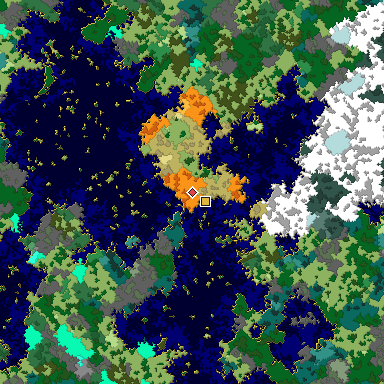 Map of Bedrock seed -270494832 around the world origin