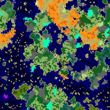 Map of Bedrock seed -1831687579 around the world origin