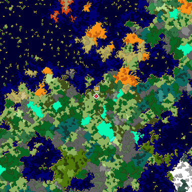 Map of Bedrock seed -836247922 around the world origin