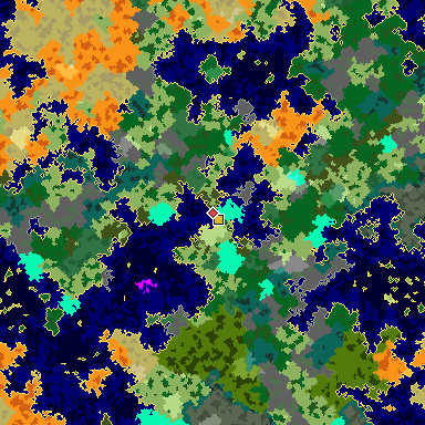 Map of Bedrock seed -1493837137 around the world origin