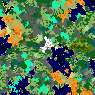 Map of Bedrock seed 644383027 around the world origin