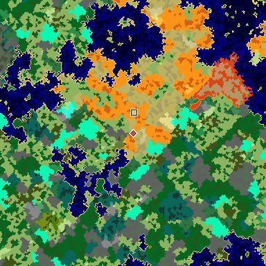Map of Bedrock seed 1607904213 around the world origin