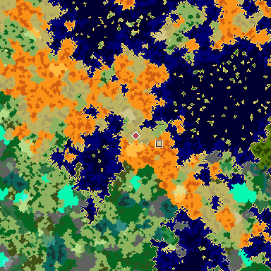 Map of Bedrock seed 1140641029 around the world origin