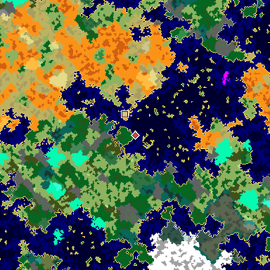 Map of Bedrock seed 744746485 around the world origin