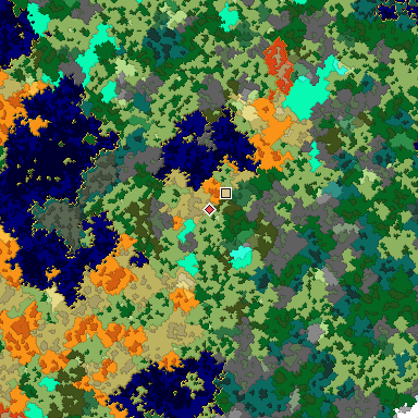 Map of Bedrock seed 1837270287 around the world origin