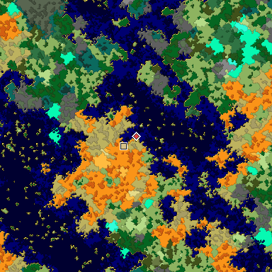 Map of Bedrock seed 2017243807 around the world origin