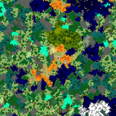 Map of Bedrock seed -1942848780 around the world origin