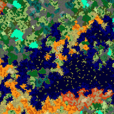 Map of Bedrock seed 1550971666 around the world origin