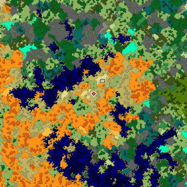 Map of Bedrock seed 1431304897 around the world origin