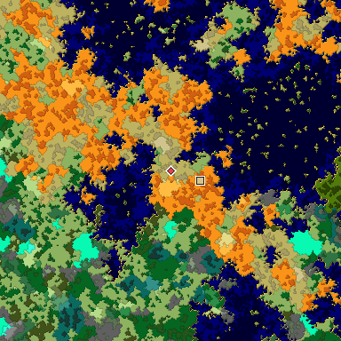 Map of Bedrock seed 1140641029 around the world origin