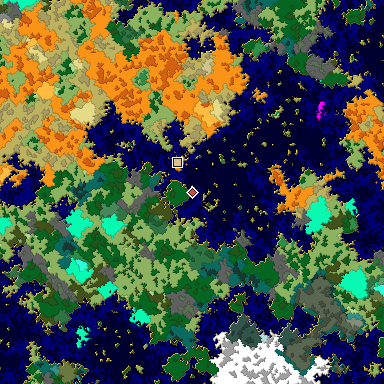 Map of Bedrock seed 744746485 around the world origin