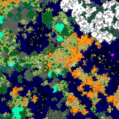 Map of Bedrock seed 1557117597 around the world origin