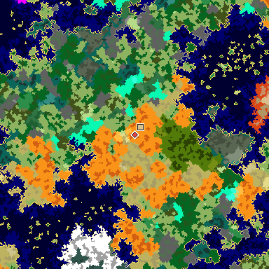 Map of Bedrock seed 584537541 around the world origin