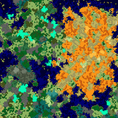 Map of Bedrock seed -431001887 around the world origin