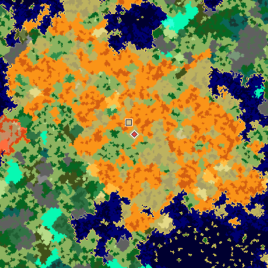 Map of Bedrock seed -1707753719 around the world origin