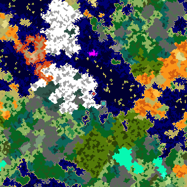 Map of Bedrock seed -1562471341 around the world origin