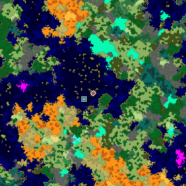 Map of Bedrock seed 304193448 around the world origin