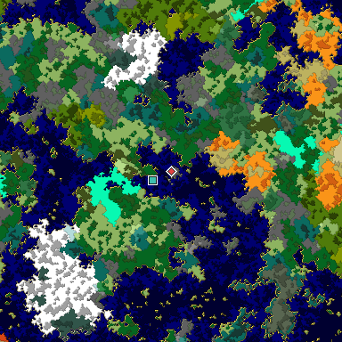 Map of Bedrock seed 1005137230 around the world origin